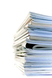 Piled Up Papers Drucke: Pile of magazines