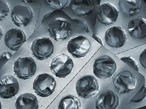 Deserted Healthcare Packaging Drucke: Empty pill blisters