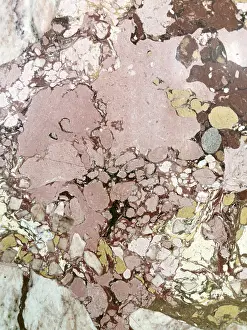 Marble Surface Design Drucke: Pink and brown marble surface with natural patterns