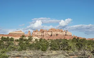 US American Desert Landscape Drucke: Pinnacles, rock formations The Needles District