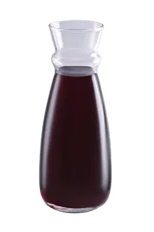 Close Up Red Wine Drucke: Pitcher with red wine isolated on white