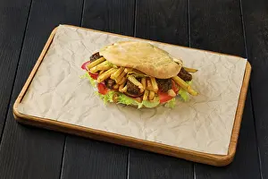 American Fast Food Drucke: Pitta bread stuffed with salad