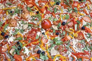 Close Up Pizza Drucke: Pizza topping