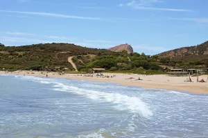 Mediterranean Sea Landscape Photography Drucke: Plage d'Arone sandy beach