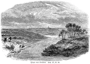 Deserted Hillside Scene Drucke: Plain of Babylon, Egypt, landscape