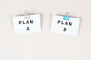 No People In The Background Drucke: Plan A and B standing on paper