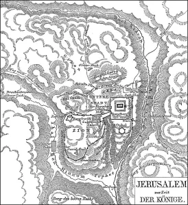 Plan von Jerusalem, um 900 v.Chr