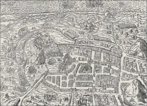 Pläne des Belagerung von Edinburgh im Jahr 1573