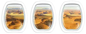 UNESCO World Heritage Sites Drucke: Three plane windows on Dead Valley