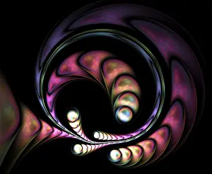 Computer Generated Fractals Drucke: Plasmatic abstract fractal. Computer generated image over black background
