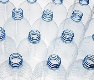 Plastic Bottle Recycling Drucke: Plastic bottles ready for recycling