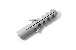 Isolated Object Drucke: Plastic dowel isolated on a white background