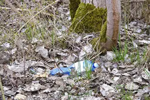 Plastic Waste Germany Drucke: Plastic waste in the forest, Germany