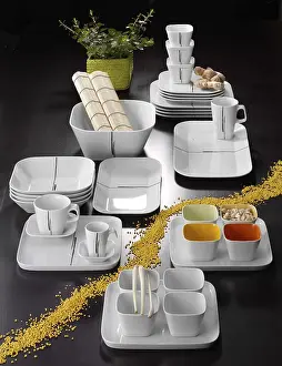 Tableware Collection Drucke: Plates, cups, table decoration