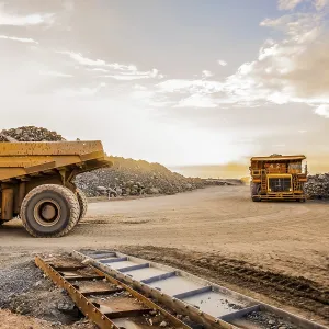 Deserted Construction Site Drucke: Platinum Palladium Mining and processing