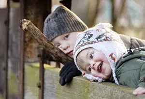Childhood Joy Drucke: Playing siblings
