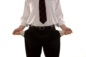 Business Failure Icon Drucke: Empty pockets