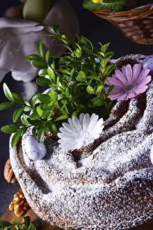 Eastern European Desserts Drucke: Polish Easter cake with nuts and chocolate