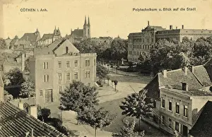 East Germany History Image Drucke: Polytechnic in Kothen (Anhalt)
