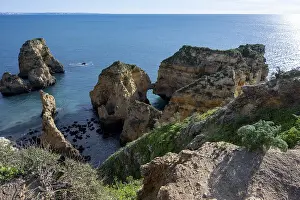 Rock Face Landscape Photo Drucke: Ponta da Piedade, rocks and cliffs