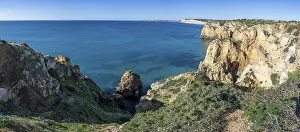 Steep Coastline Europe Drucke: Ponta da Piedade, rocks and cliffs