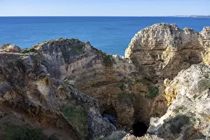 Steep Cliff Landscape Photo Drucke: Ponta da Piedade, rocks and cliffs