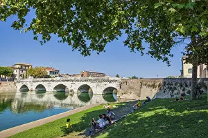 Southern Europe Ruins Drucke: Ponte d'Augusto, Rimini, Emilia-Romagna