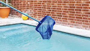 Pool Cleaning Equipment Drucke: Pool Maintenance with Pool Leaf Skimmer