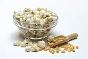 Nutrition Facts Corn Drucke: Popcorn (Zea mays) in shell and corn kernels