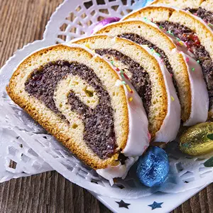 Orange Colored Baked Goods Drucke: Poppy cake