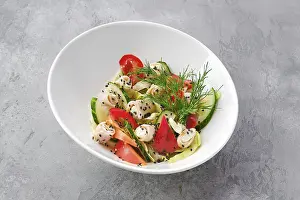 Ham And Cheese Drucke: Portion of salad with ham, cheese