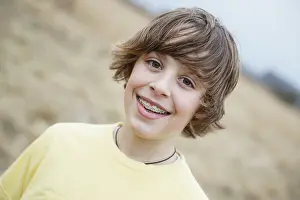 Caucasian Youth Images Drucke: Portrait of a smiling boy