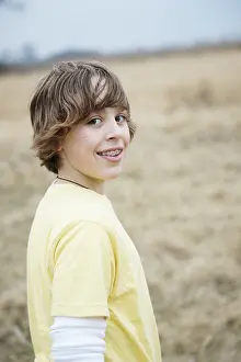 Caucasian Male Portrait Drucke: Portrait of a smiling boy