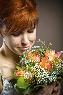 Caucasian Bride Photo Drucke: Portrait of a young bride