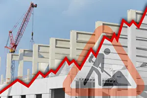 Symbolic Construction Image Drucke: Positive development in the construction industry