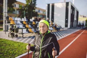 Caucasian Women Exercising Drucke: Active rest of the elderly theme