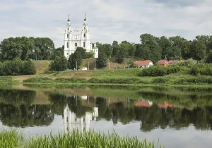 Old Town Architecture Poland Drucke: Architectural monuments, tourist centers and interesting places - Orthodox Sophia Cathedral in the city of Polotsk