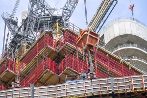 Frankfurt Construction Site Drucke: Construction site of the FOUR construction project