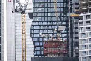 Uninhabited Construction Site Drucke: Construction site of the FOUR construction project
