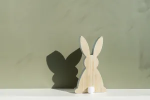Easter Bunny Illustration Drucke: Minimalistic creative Easter concept