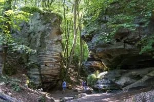 Sandstone Rock Formations Europe Drucke: Path to the Devil's Gorge