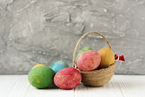 Easter Egg Basket Drucke: Small basket easter eggs