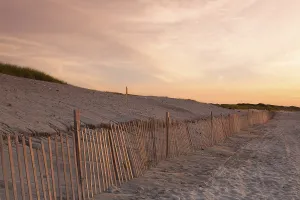 Cape Cod Sunset Drucke: Sunset on the empty beach, Cape Cod