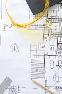Catholic Church Interior Design Drucke: Top view complex architectural plan