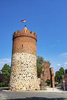 Eastern Germany Travel Images Drucke: Powder Tower and Berlin Gate, Mittenwalde