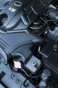 Modern Car Engine Drucke: The powerful engine of the modern car