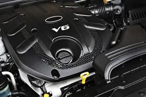 Modern Car Engine Drucke: The powerful engine of the modern car