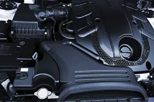 Modern Car Engine Drucke: The powerful engine of the modern car