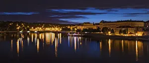 Vltava River View Drucke: Prague Bridge