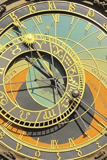 Central European Landmark Drucke: Prague clock, Prague tower clock 05